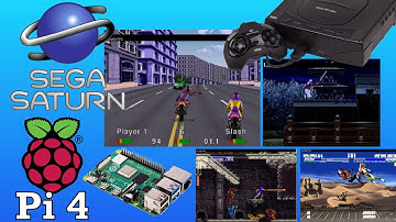 SEGA SATURN Raspberry Pi 4 Overclocked 1750Mhz gameplay test emulator Yabause