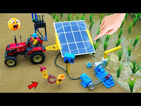 Diy Tractor Solar Panel Water Pump Science Project || ‪@sanocreator