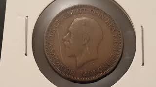 British - King George V - 1928 - Half Penny - Bronze - Circulated - Coin World UK