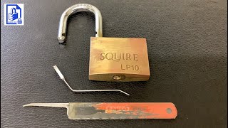 761. Easy Padlock to pick open | Squire LP10 padlock picked with Homemade DIY hacksaw blade pick
