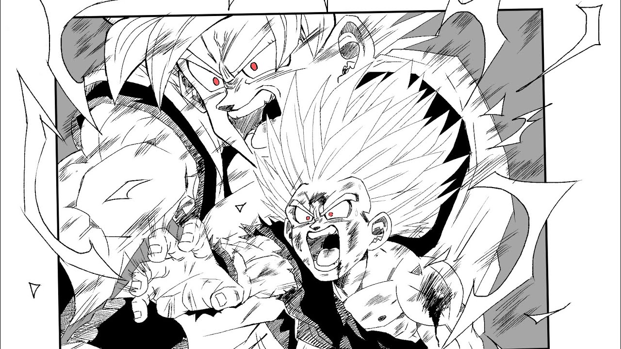 ドラゴンボール #イラスト 孫悟飯親子かめはめ波描いてみた。 - YouTube