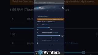 Kaip pasikeisti serverio resursus #kvintera #serveris