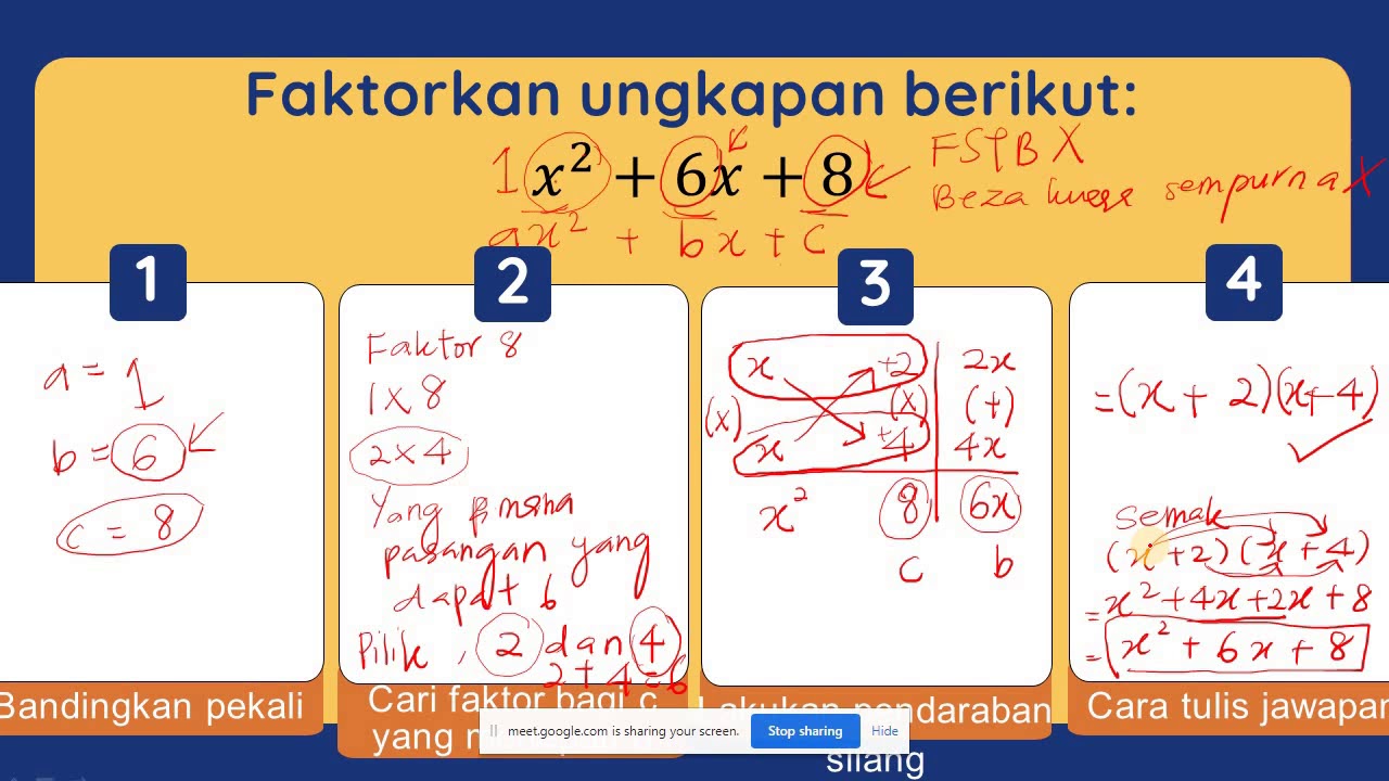 Bab 2 Pemfaktoran Kaedah Pendaraban Silang Lessons Blendspace