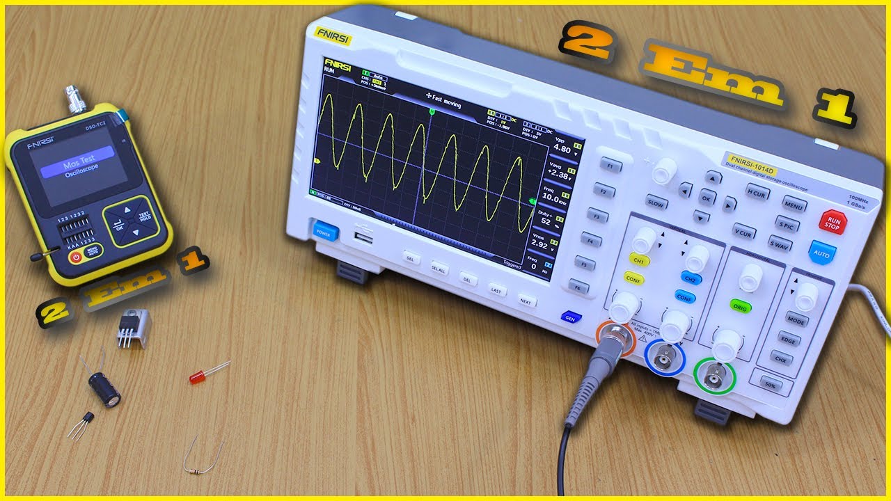 Osciloscópio de bancada e testador de componentes em um só da FNIRSI! Completo e Barato!