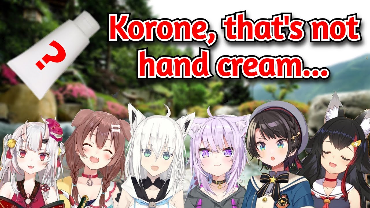 When Korone Accidentally Bought the Wrong Cream to the OKFAMS Hot Springs Trip [Hololive]