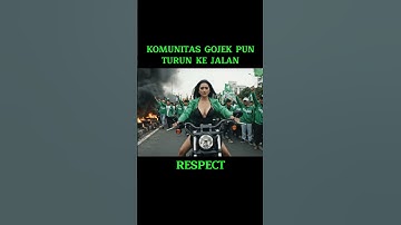 KOMUNITAS GOJEK JUGA TURUN KE JALANAN #demo #dpr #gojek #viral