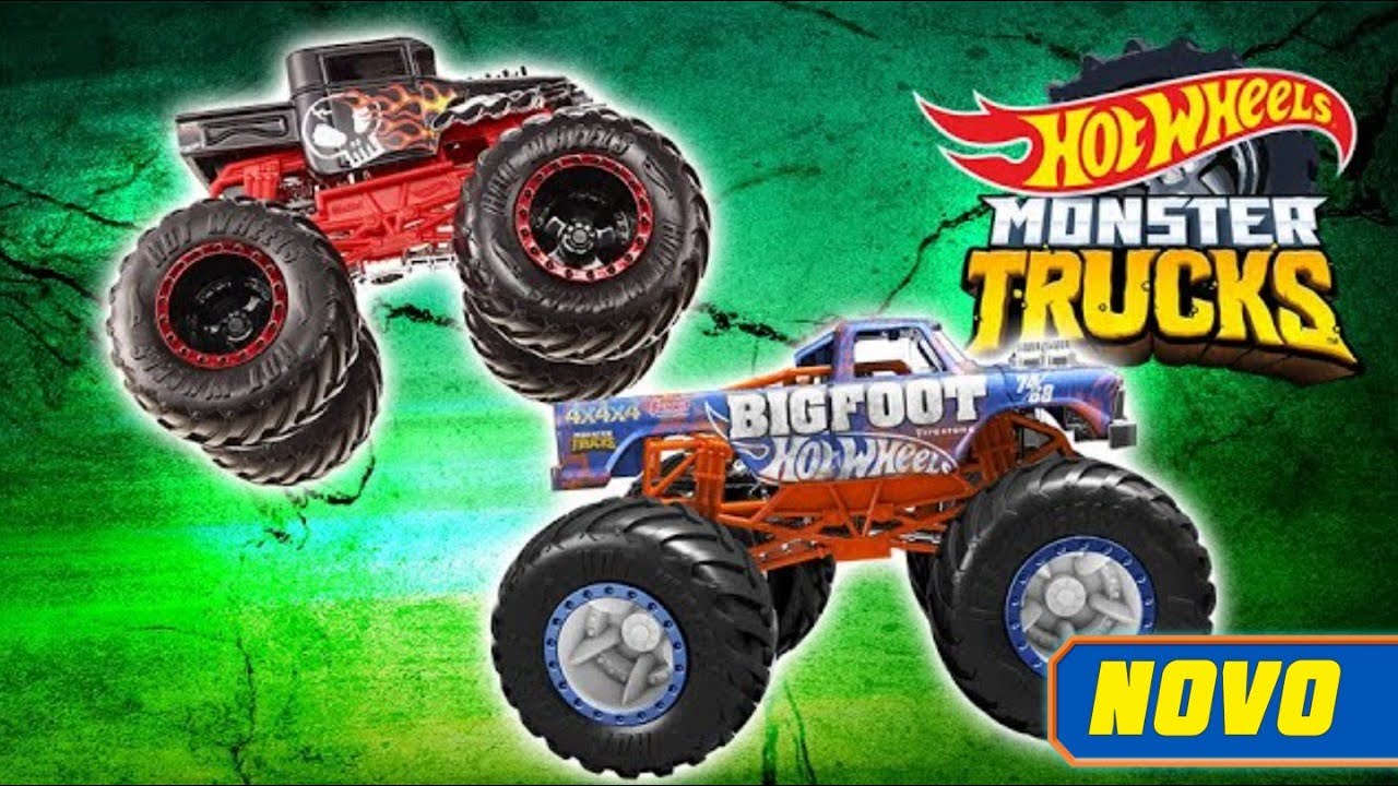 Pista de Corridas Hot Wheels Monster Trucks 2 Carros