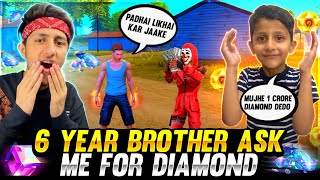 My 6 Year Brother Ask Me For Diamond Buying 12,000 Diamond ? All Emotes - Garena Free Fire