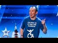 Lost Voice Guy has the audience ROARING with unique comedy routine | Auditions | BGT 2018