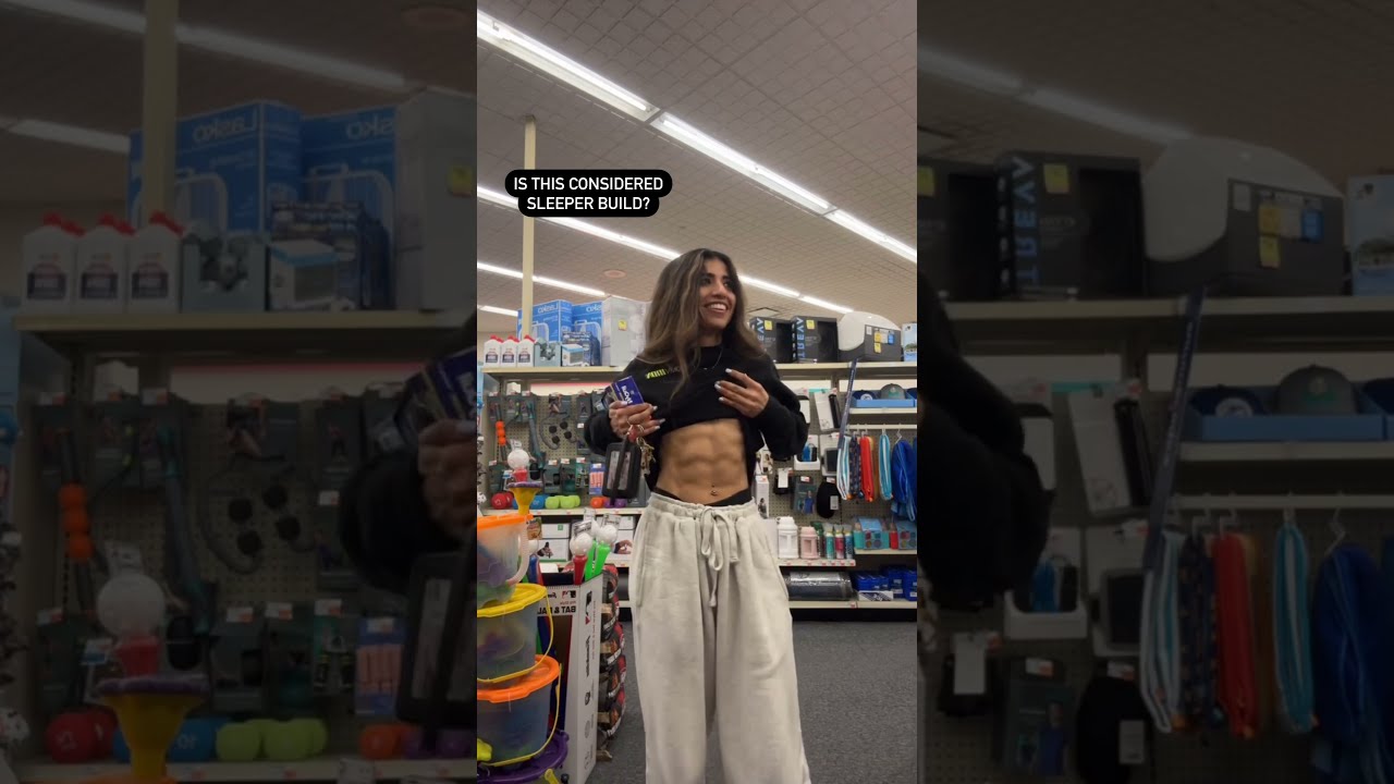 Muscular Arab Girl Shows Off Her Abs In Walmart Sleeper Build Amberlina Argubie