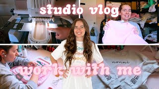 LOTS OF EMBROIDERY | Week in the Life of a Small Business Owner | Appliqué Work | Studio Vlog #59