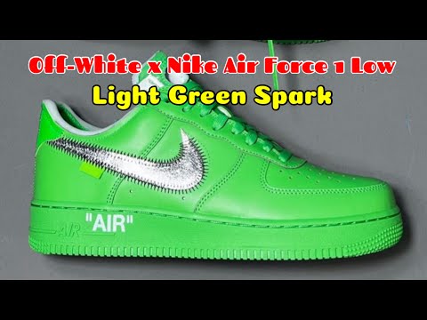 Off-White x Nike Air Force 1 Low Light Green Spark 