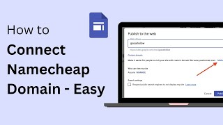 How To Connect Namecheap Domain To Google Sites (Step By Step) !