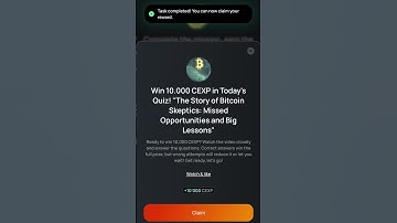 CEX IO POWER TAP QUIZ 01/12/2024 The story of bitcoin skeptics #cexioanswertoday