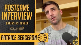Patrice Bergeron REACTION to Bruins Trade for Orlov, Hathaway | Bruins Postgame Interview