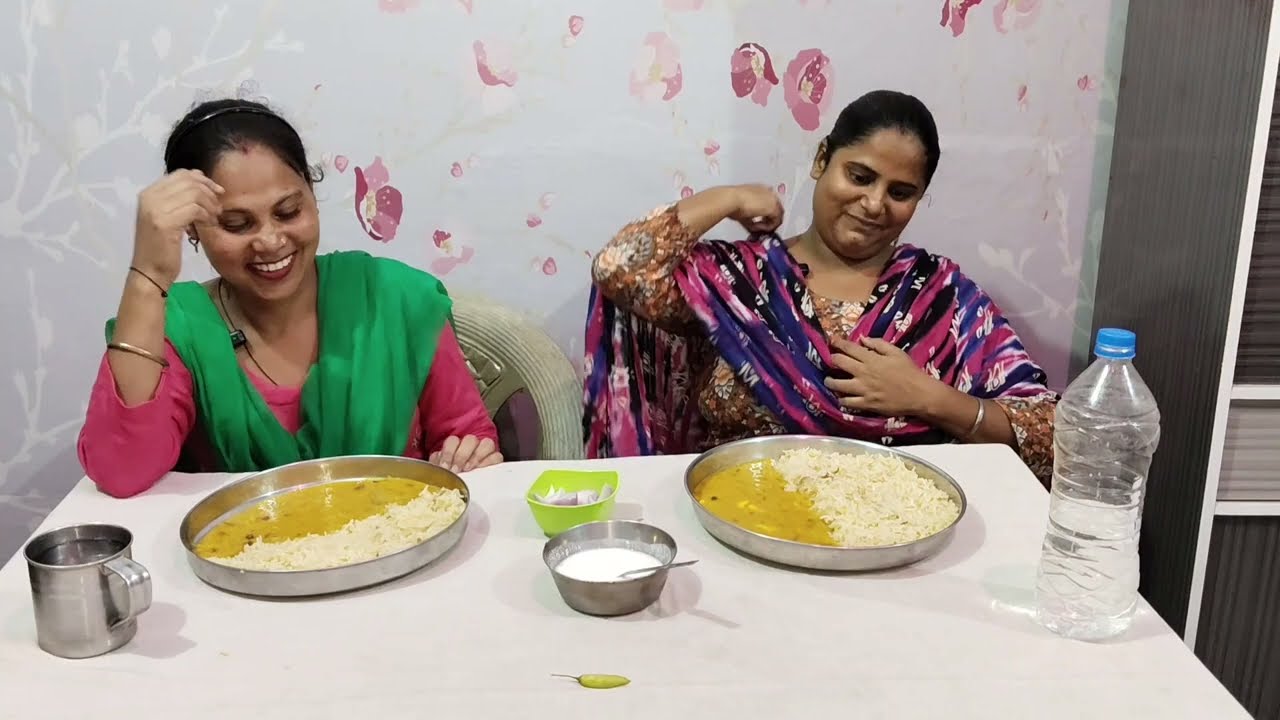 Ajj mai bnaye allo vale ਪਰੌਂਠੇ ਤੇ ਦਾਲ ਚੋਲ ਦਾ chellenge ਕੀਤਾ ਮੈ ਤੇ ਦਰਾਣੀ ਨੇ #viralvideo