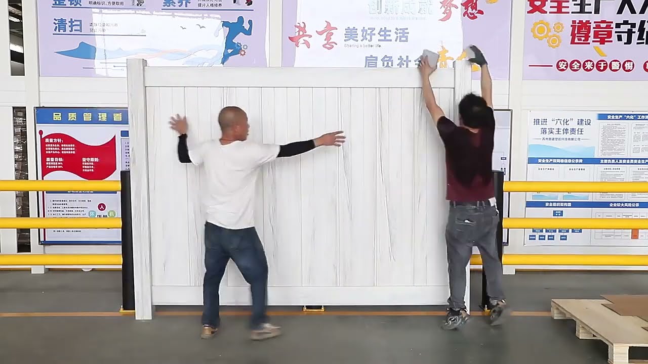 6ft x8ft Wooden color Vinyl Fence Panels Garden Yard Privacy