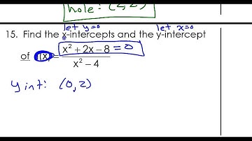 Day 0   #15   Find the x intercepts and the y intercept