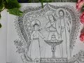 How to Draw Holy family Step by Step | Mandala Art | Draw Jesus | Draw Virgin Mary | Draw Joseph