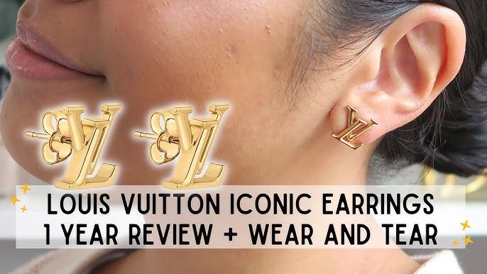 Louis Vuitton Louise PM Earrings Gold Brass