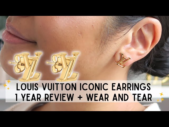 LOUIS VUITTON ICONIC EARRINGS - 1 YEAR REVIEW & WEAR AND TEAR