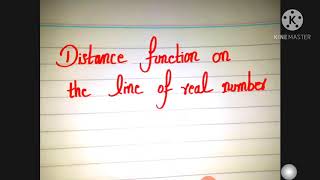 MTH634 Topology :  How to define a distance function