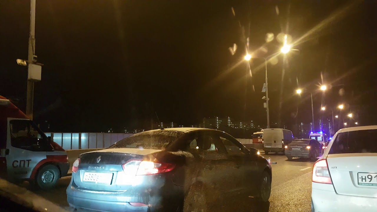 ДТП перевёртыш Зеленоград эстакада 19.11.2018 - YouTube