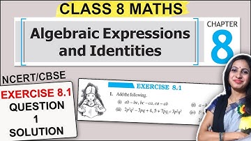 CBSE Class 8 Math NCERT Chapter 8 Exercise 8.1 Ques 1 Solution | Algebraic Expression and Identities