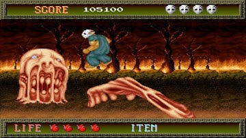Splatterhouse 1 Arcade Gameplay Playthrough longplay