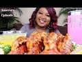 6 2X SPICY LOBSTER TAILS , SEAFOOD BOIL MUKBANG