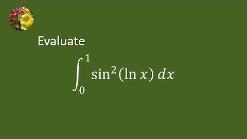 2010 MIT Integration Bee, qualifying test problem # 5
