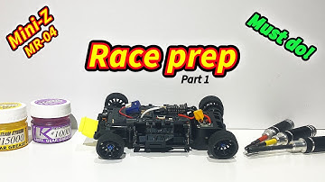 Kyosho Mini-Z MR-04 rc car track and race prep essentials