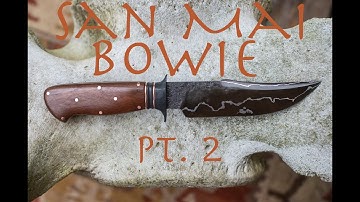 Making a San Mai Bowie Knife! (Part 2)