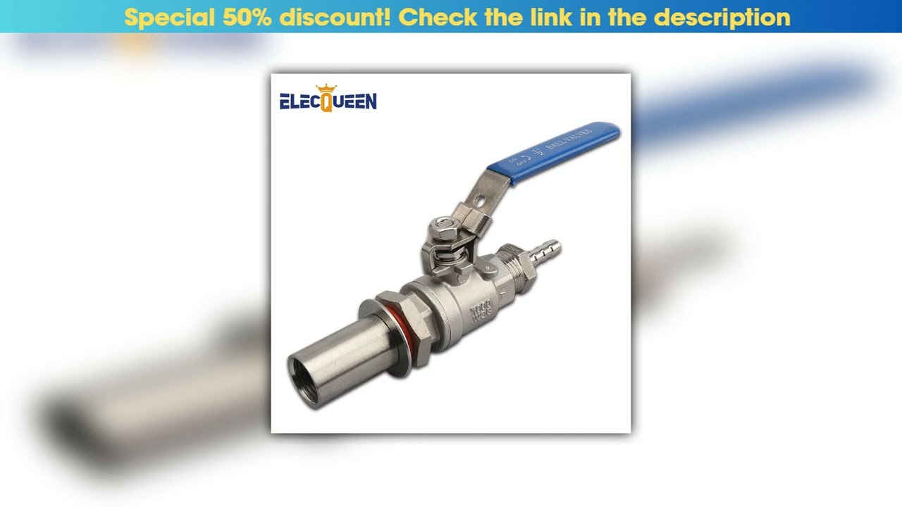 Review 1/2" BSP Weldless Compact Ball Valve Barb Stainless Steel - Homebrew Beer Kettle Pot Hardwar