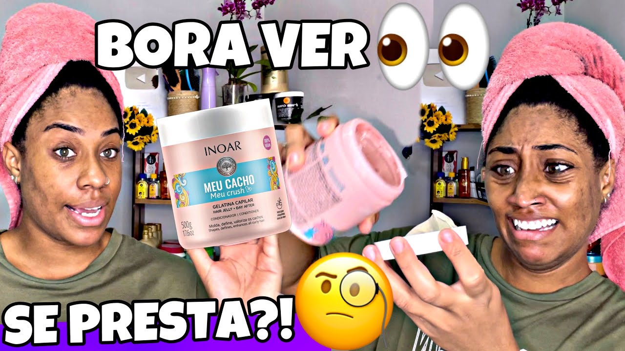 BORA VER SE PRESTA?! Testei a gelatina Meu cacho meu Crush da INOAR 😲