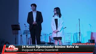 24 Kasım Öğretmenler Gününe Bafra’da Duygusal Kutlama Düzenlendi