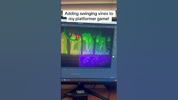 Adding swinging vines to my 2D platformer #platformer #pixelart #gamedesign #games #gamedevelopment