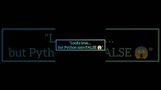 Python Boolean Trap 🤯 | True == False == False Explained #shorts #python #coding #explore #trend