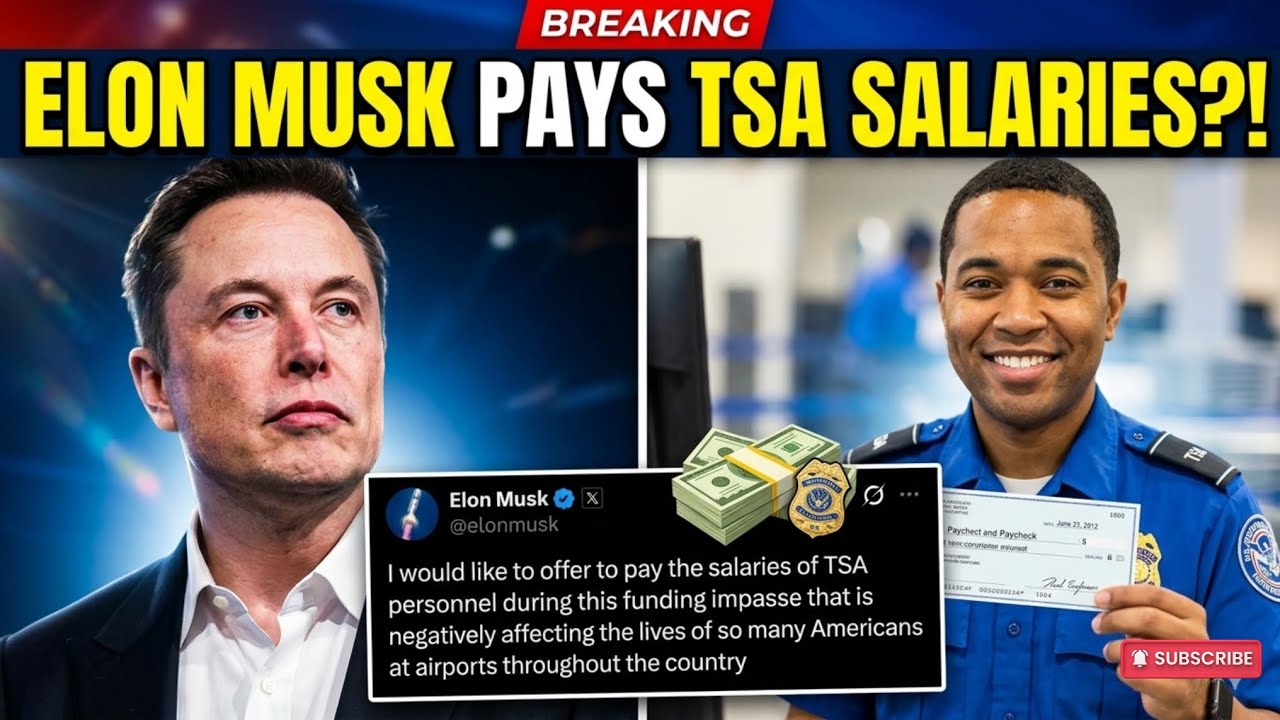 BREAKING: Elon Musk Offers to Pay TSA WorkersMusk Steps In During ...