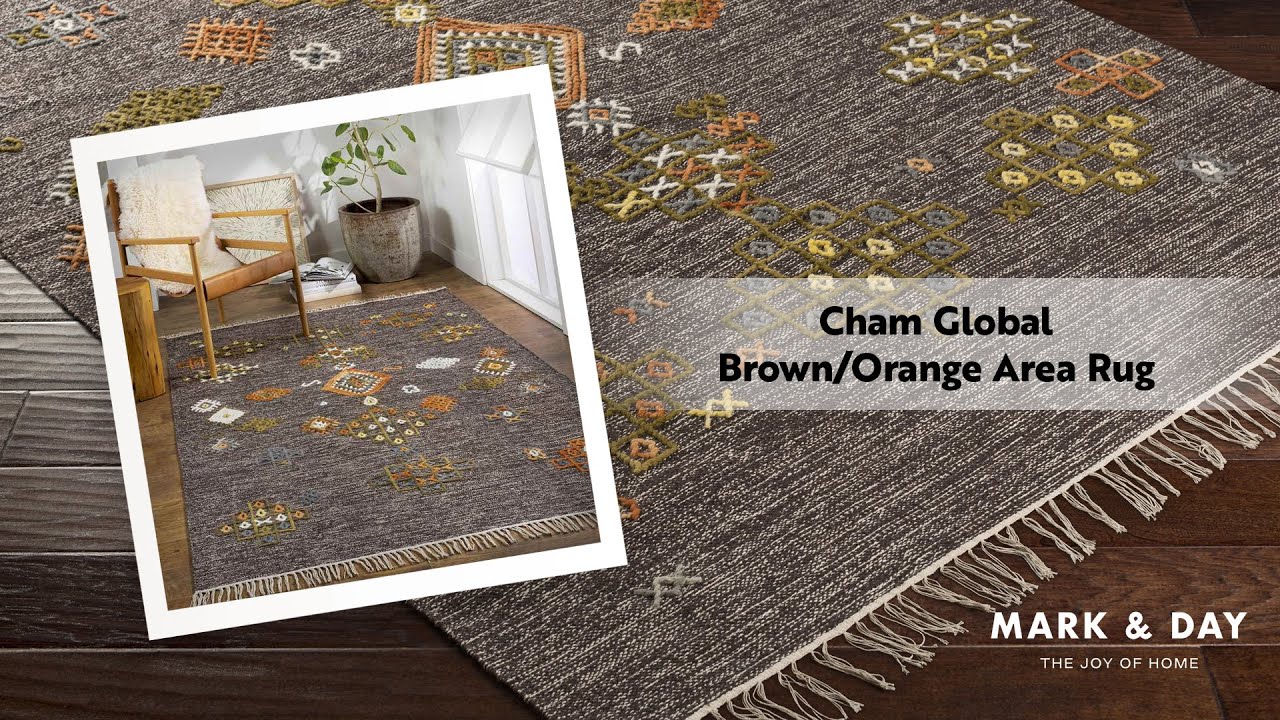 Cham Global Brown/Orange Area Rug
