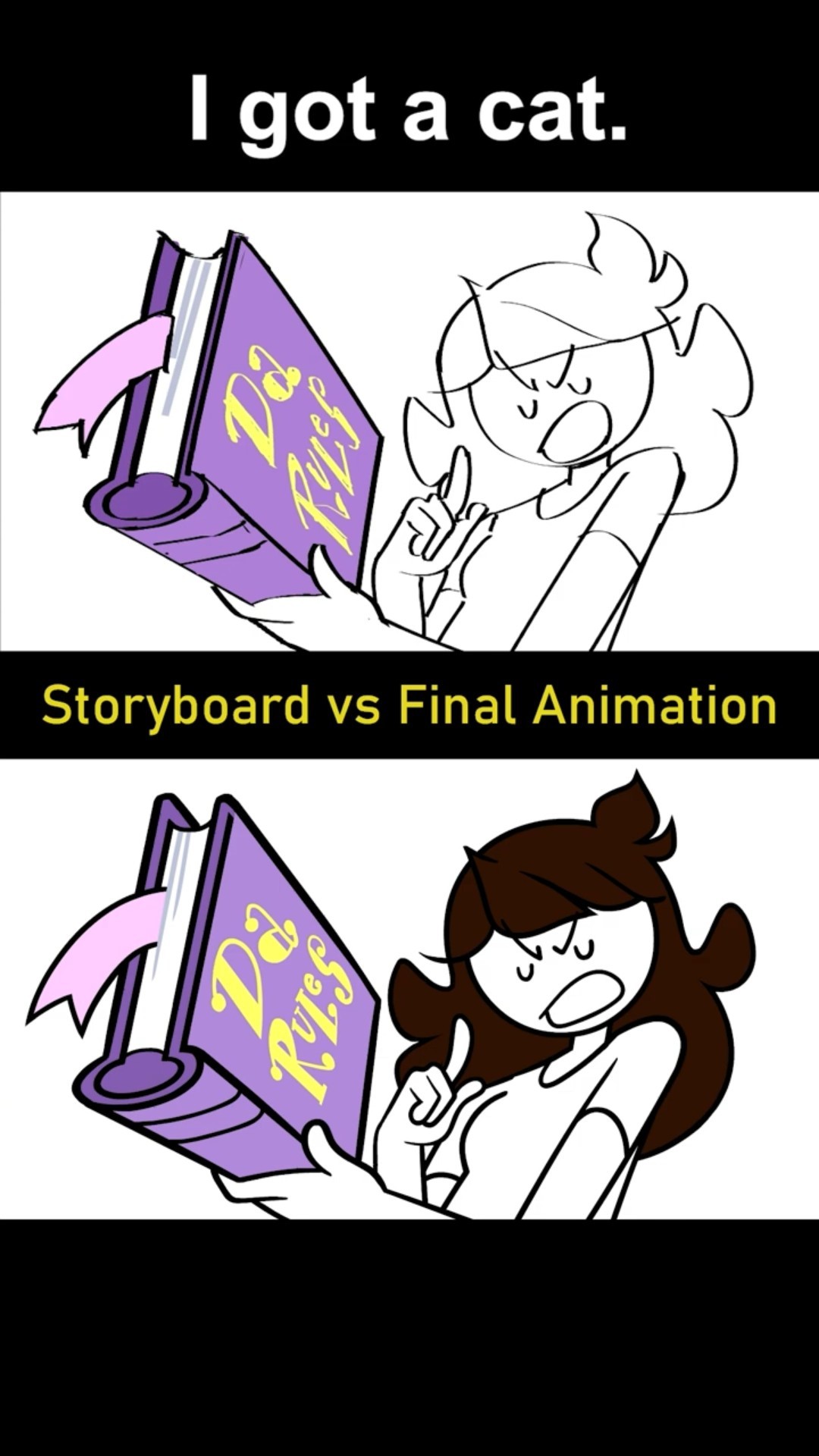 Storyboard vs Animation: I got a cat. (shot 20)