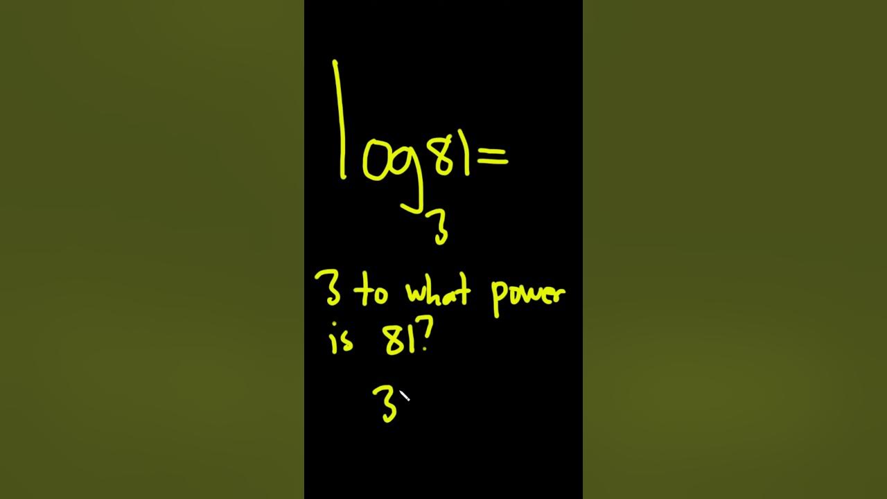 how-to-find-the-logarithm-base-3-of-81-shorts-youtube