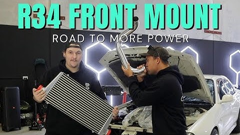 R34 Skyline front mount intercooler install