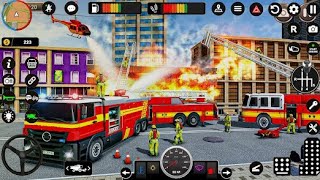 Real Fire Truck Driving Simulator 2023 - New Fire Fighting Fireman's Daily Job -Android GamePlay #3d screenshot 2