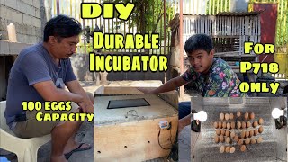 STEP BY STEP DIY INCUBATOR | 100 CAPACITY DURABLE INCUBATOR FOR P718 ONLY! W/ THE HELP OF OUR FRIEND