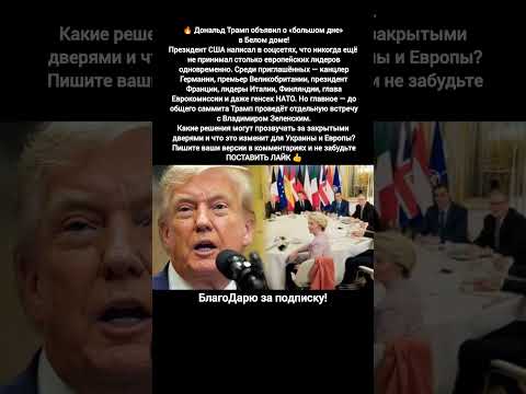 Трамп Зеленский Белый дом Европа НАТО Украина переговоры лидеры США #новости #мир