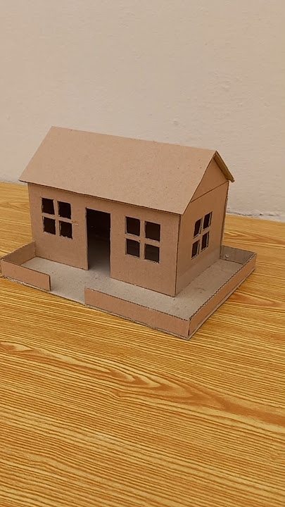 Small Cardboard House | DIY Miniature Cardboard House Making a House With Cardboard.