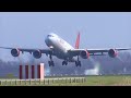 INCL A340-600! WINDY Rwy 24 Take Offs At Amsterdam Schiphol Airport B777, B747, B787, A330Neo, A350