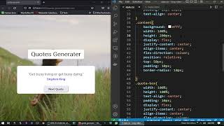 Quotes generate projects in HTML and CSS and JavaScript