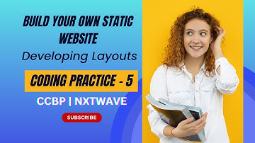 Coding Practice 5 | Advanced Technologies Cover Page | Bootstrap | NxtWave | CCBP